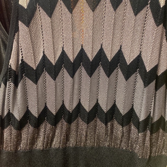 Laundry by Shelli Segal Metallic Chevron Knit Dress - Picture 5 of 7